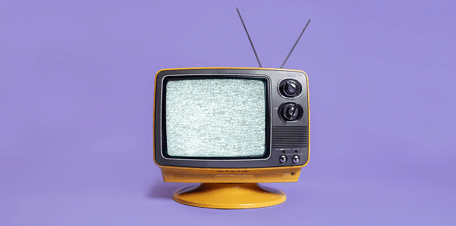 An antique TV set