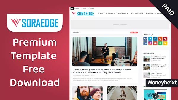 SoraEdge Premium Blogger Template Free Download