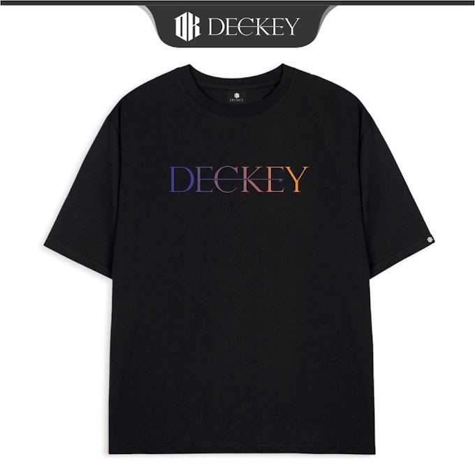 Mall Shop [ deckey.official ] [Mã BMBAU50 giảm 50K đơn 150K] Áo Thun Cotton Unisex Nam Nữ Form Rộng DECKEY BASIC GRADIENT