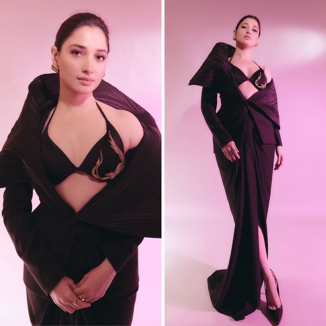 Tamannaah Bhatia's Daring Bralette and High-Slit Look That Flaunts Her Curves