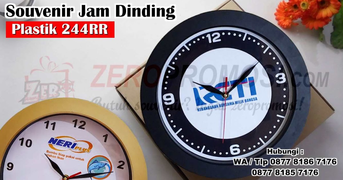  Jual Souvenir Promosi Jam Dinding 244RR Stylish Bisa Cetak Logo