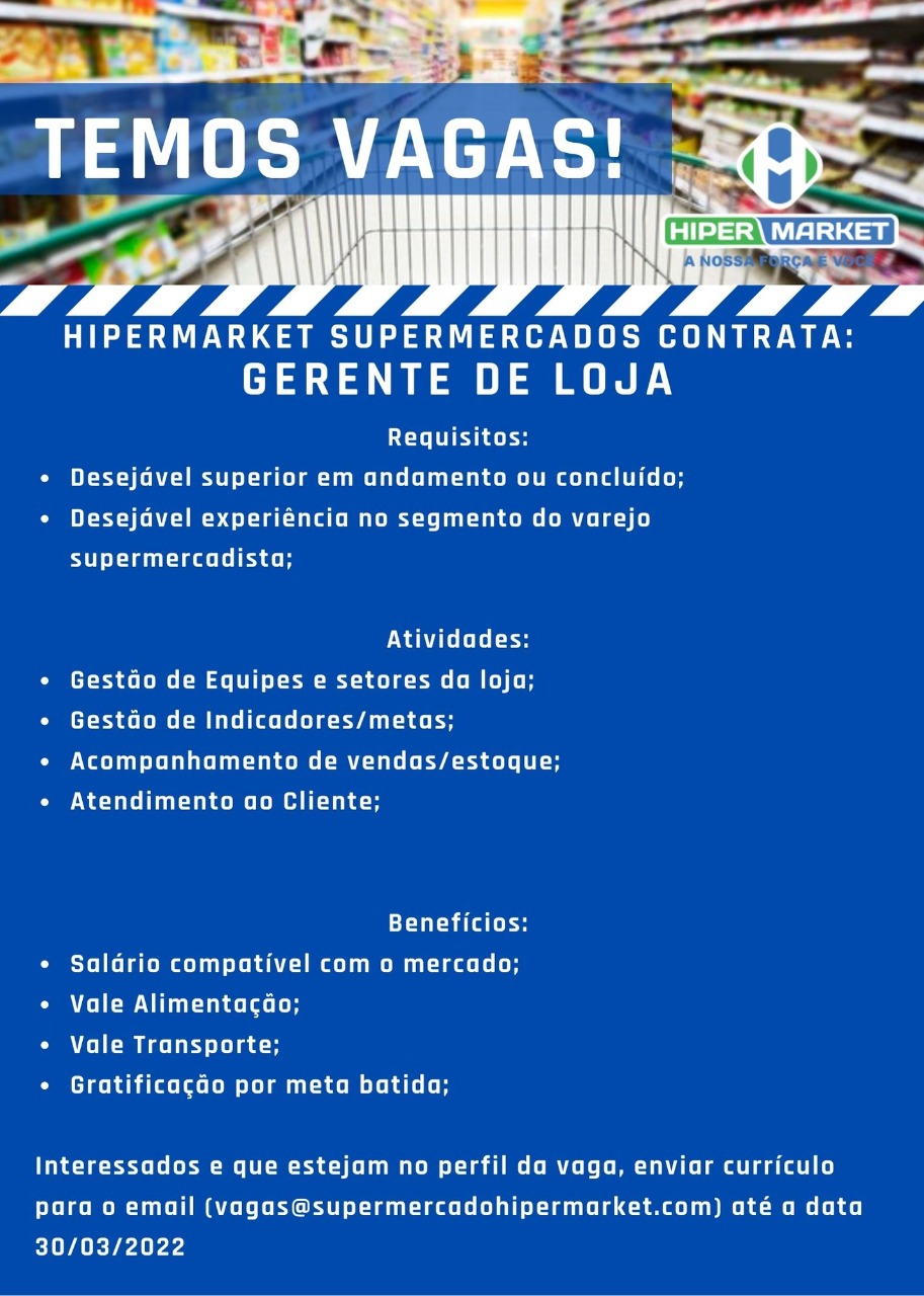 GERENTE DE LOJA - FORTALEZA/CE
