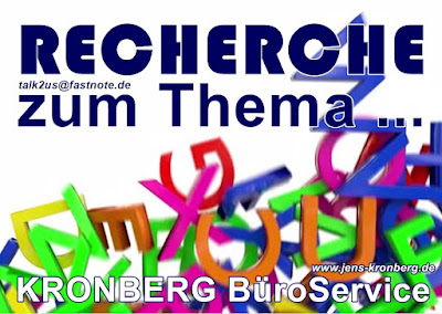RECHERCHE zum Thema Adressrecherche Schreibbüro