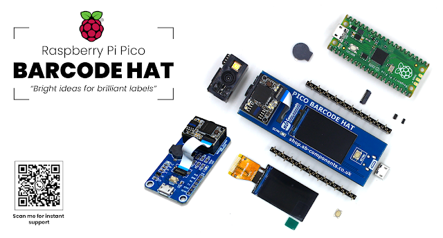 Programmable barcode scanner HAT for Raspberry Pi Pico