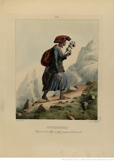 Название :  Pyrénées - Pêcheurs de truites à St Sauveur Автор  :  Pingret, Édouard (1788-1875). Illustrateur