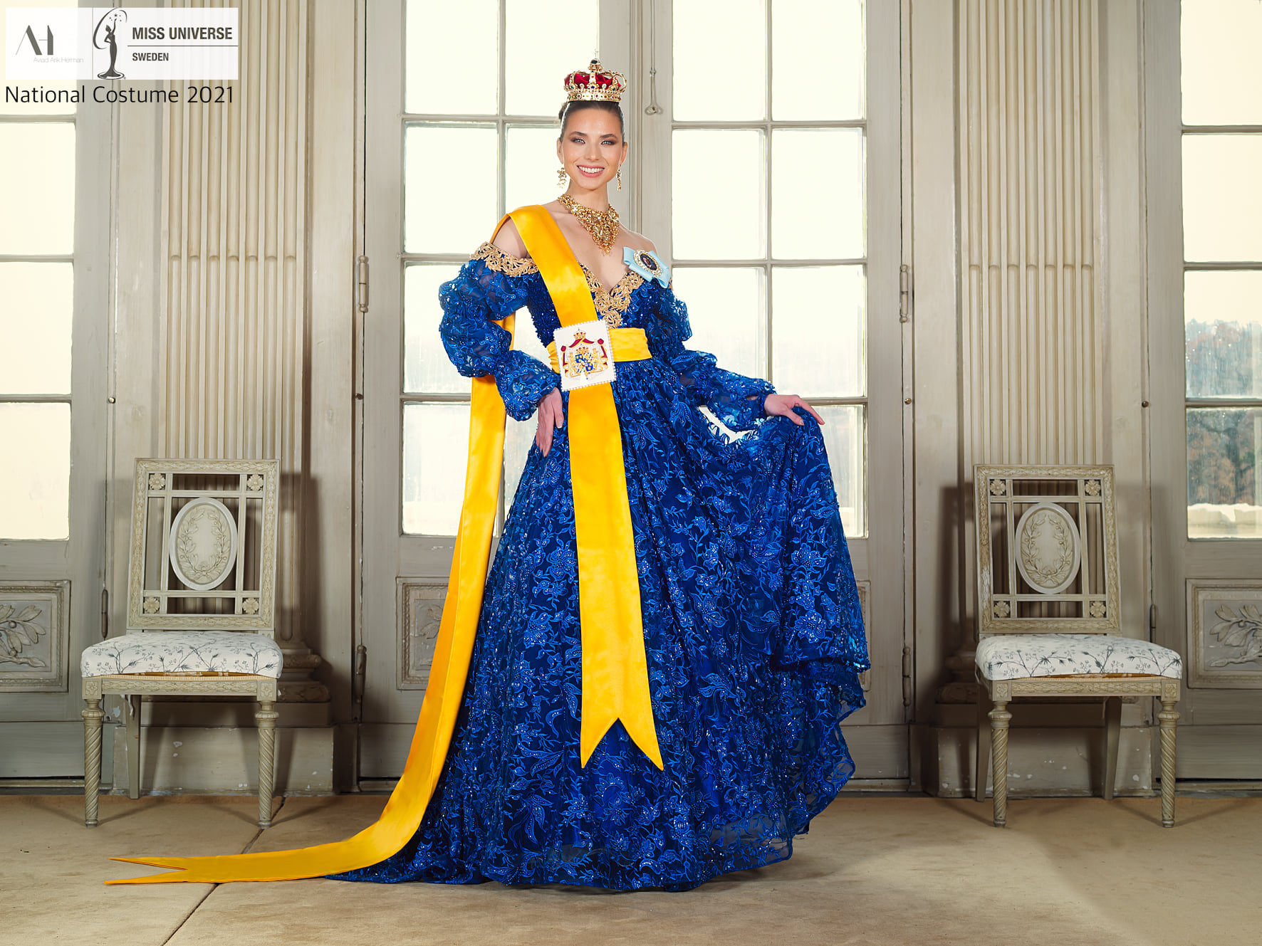 Humble Barber shop evening Sweden's Moa Sandberg reveals her national costume for the 70th Miss  Universe pageant