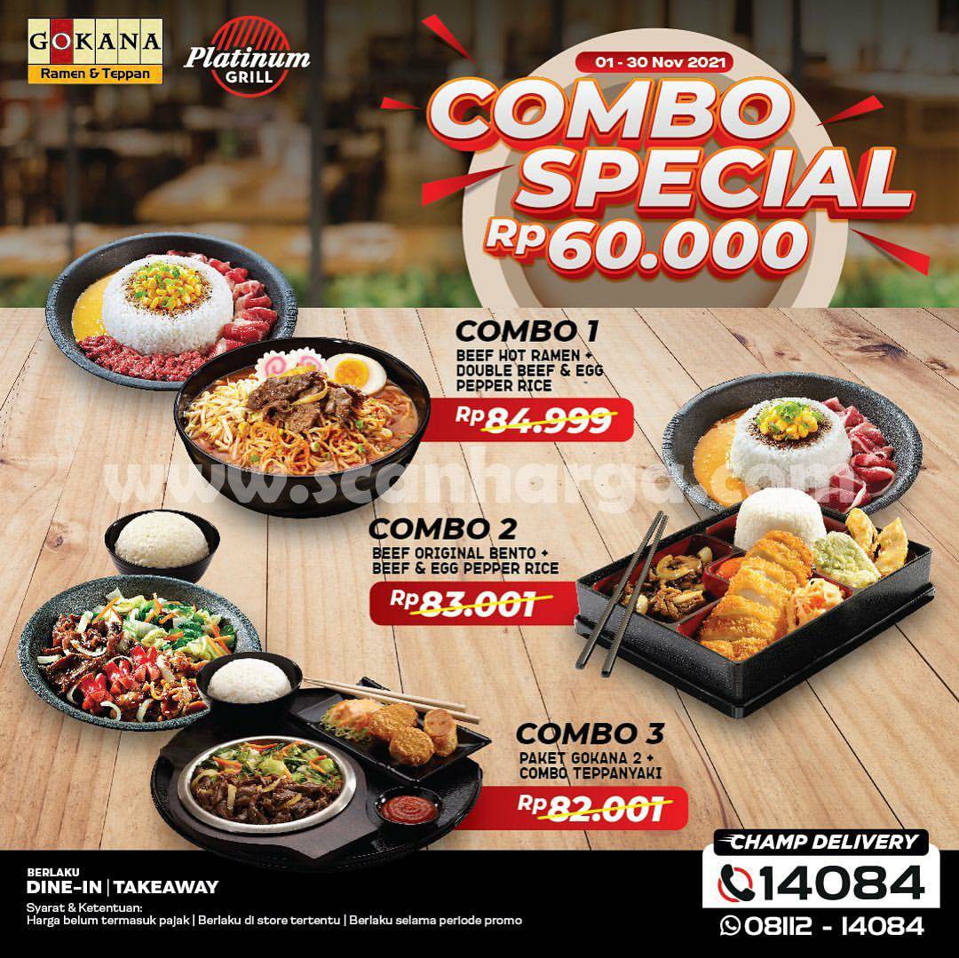 GOKANA Promo Combo Special hanya Rp60.000 untuk 2 menu