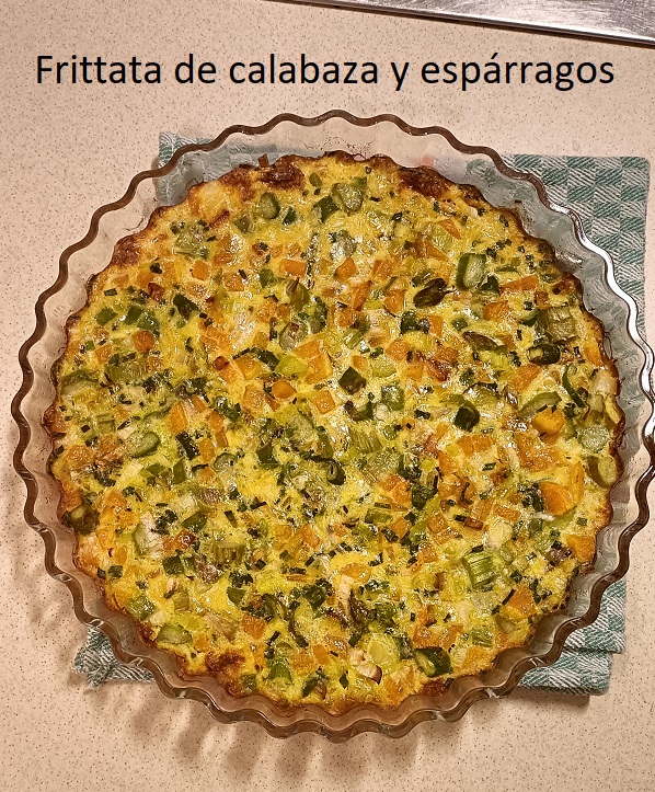 Frittata de calabaza y espárragos