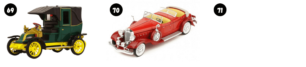 renault ag1 taxi de la marne 1:43, chrysler imperial le baron phaeton 1:43, coleccion ixo museum