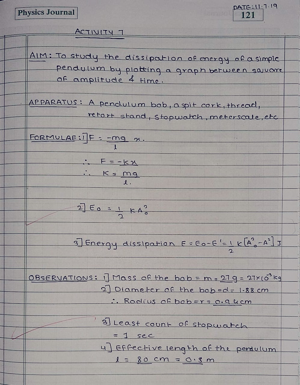 Maharashtra SSC Board 12 Class practical of PHYSICS JOURNAL solutions-Part-2