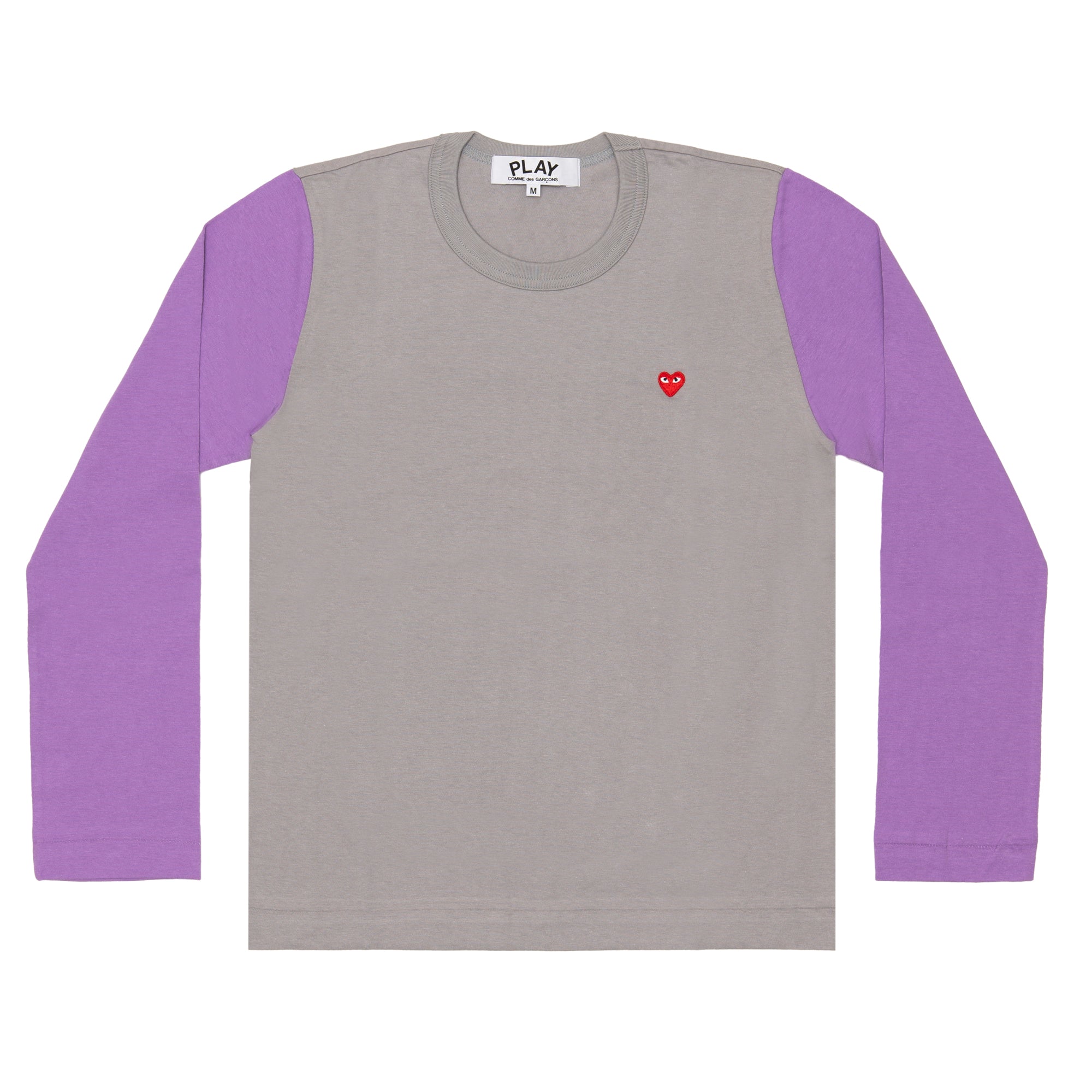 PLAY COMME des GARÇONS Small Red Heart Coloured L/S T-Shirt (Blue X Yellow) Ladies: ¥7,920 Men's: ¥8,360