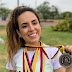 Atleta paraibana Mayara Rocha conquista duas medalhas de prata e duas de bronze em competição de levantamento de peso no Equador