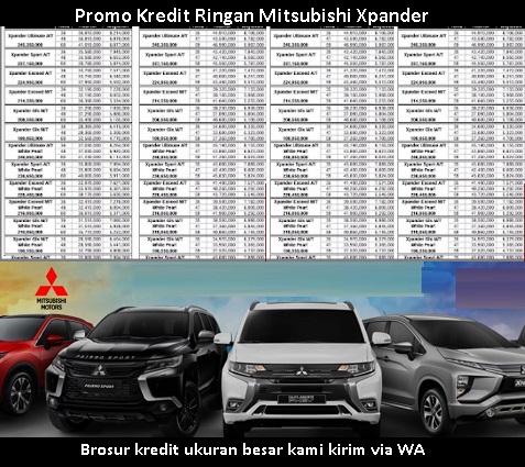 Tabel Angsuran Mobil Mitsubishi Xpander brosur kredit