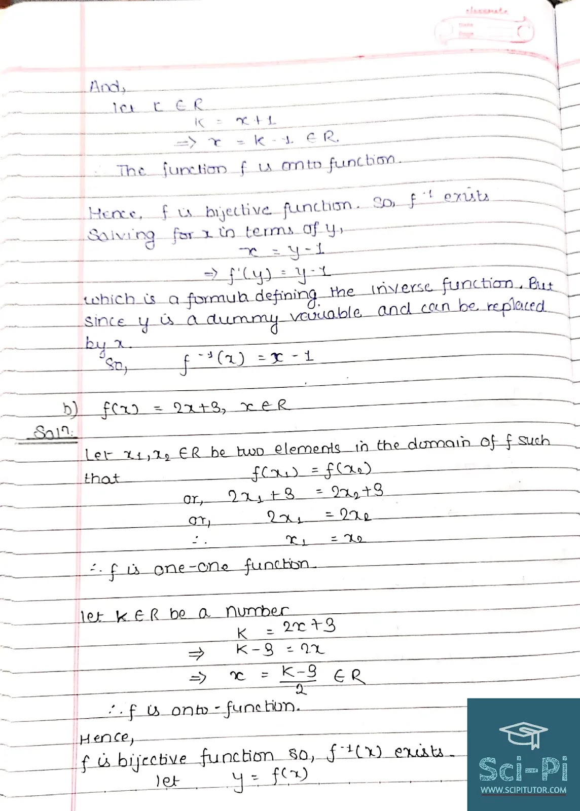 Grade 11 Relations, Functions, and Graphs Exercise 3 Solutions | Basic Mathematics Grade XI by Sukunda Pustak Bhawan