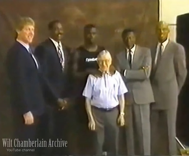 Bill Walton, Wilt Chamberlain, Shaquille O'Neal, Bill Russell, and Kareem Abdul-Jabbar