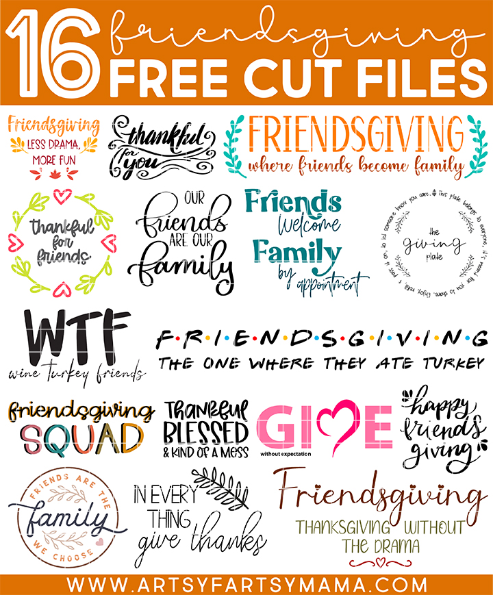 16 Friendsgiving Cut Files