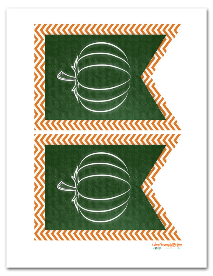 Pumpkin Banner Printable