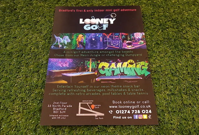 A flyer for Looney Golf in Bradford