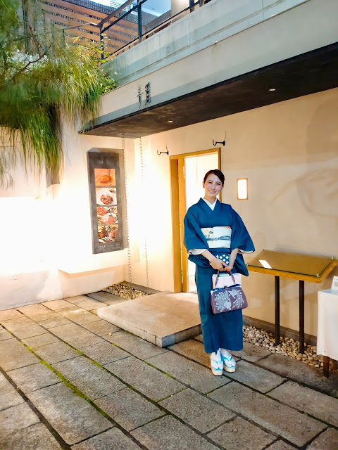 単衣の色無地でお食事へ