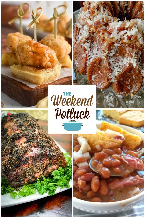 A virtual recipe swap with Chicken & Waffle Skewers, Rum Soaked Southern Coconut Pecan Cake, Standing (Prime) Rib Roast, Slow Cooker Ham & Beans and dozens more!