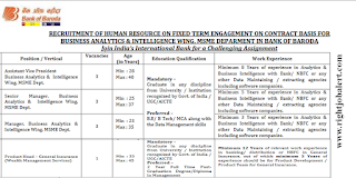 Assistant Vice President/Senior Manager/Manager/Project Head Jobs in Bank of Baroda