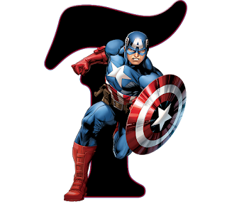 Abecedario Negro con el Capitán América en Acción.