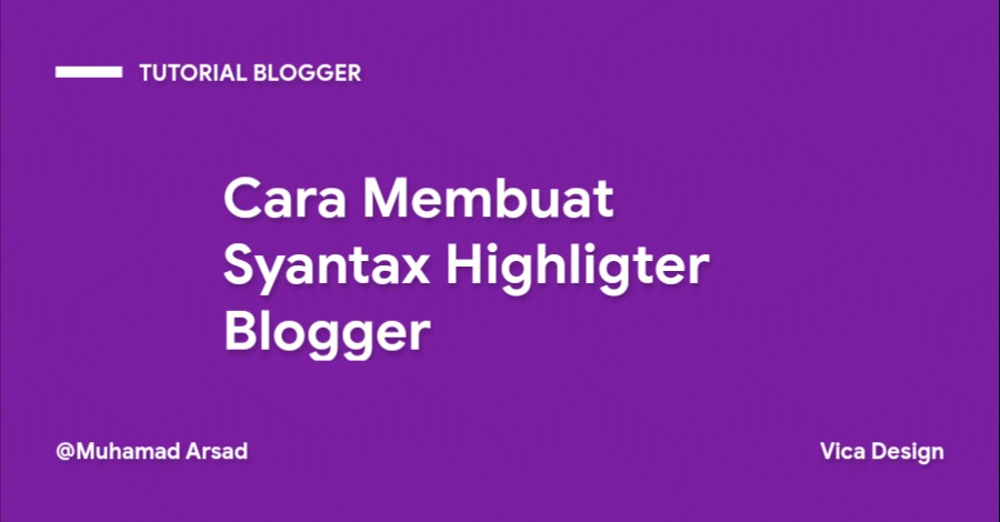 Kode Syntax Highlighter untuk blogger