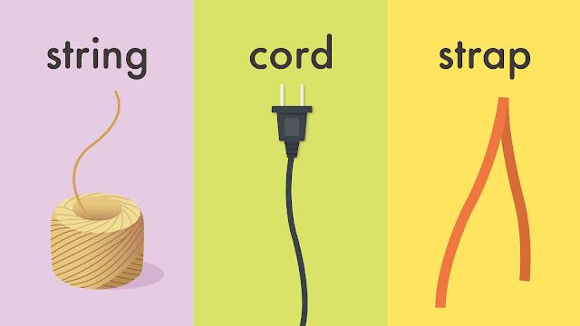 string と cord と strap の違い