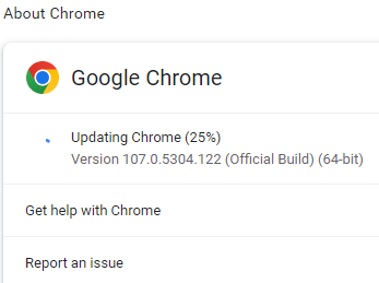 update browser chrome