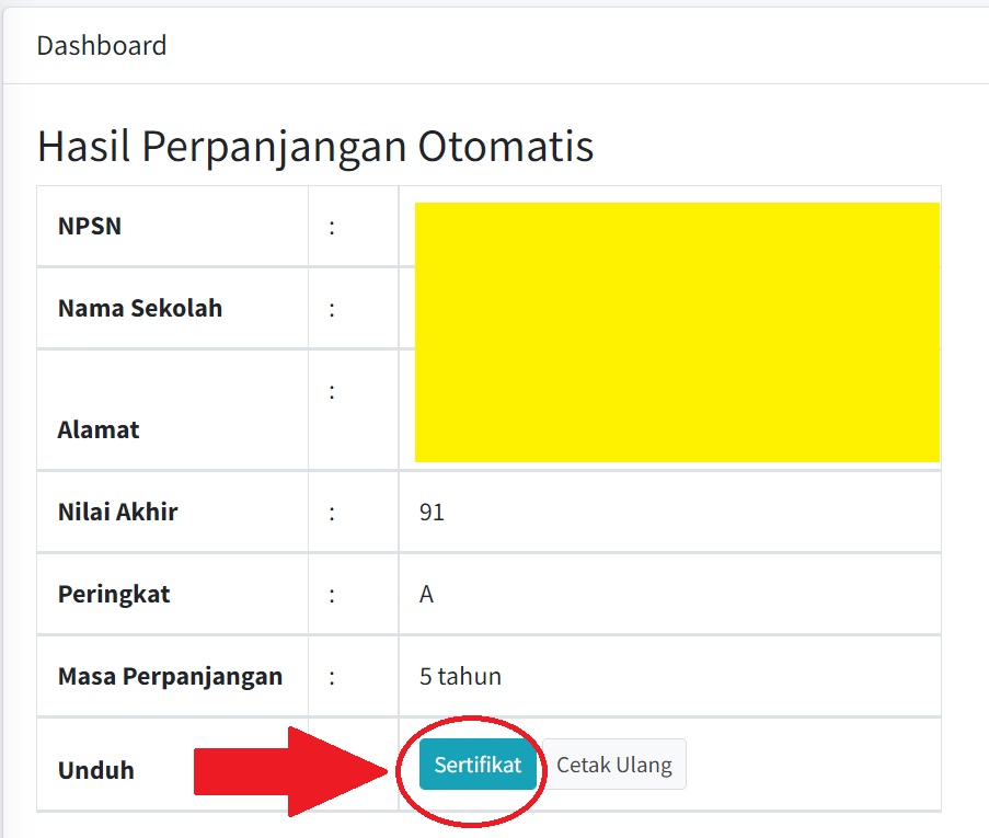 Cara download akreditasi sekolah