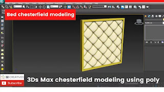 3Ds max Bed chesterfield Model - Free Downloads