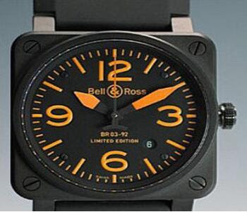 Replica Bell & Ross BR03-92 Carbon Orange watch