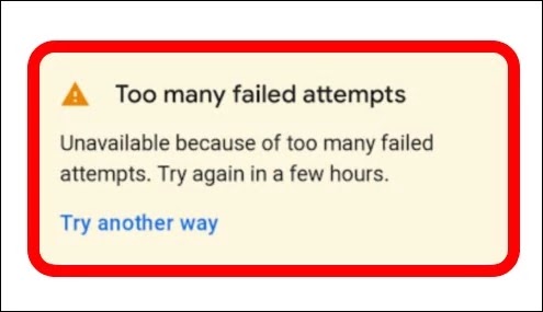 How To Fix Google Account Too Many Failed Attempts Unavailable Because of Too Many Failed Attempts Problem Solved