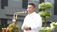 Kombes Pol Bagus Suropratomo Oktobrianto Pimpin Apel Pagi Dilapangan Mapolda Sumsel