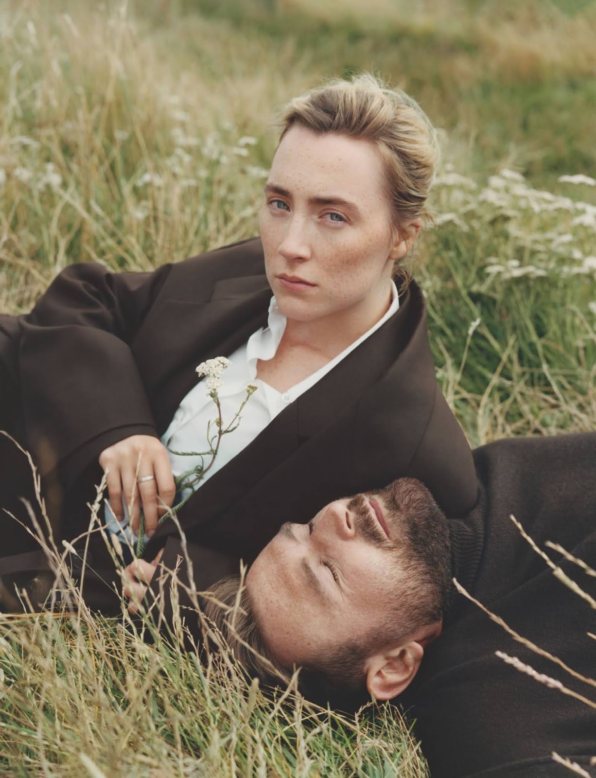 SMILE: Saoirse Ronan & James McArdle in Vogue UK November 2021 by Ben Weller