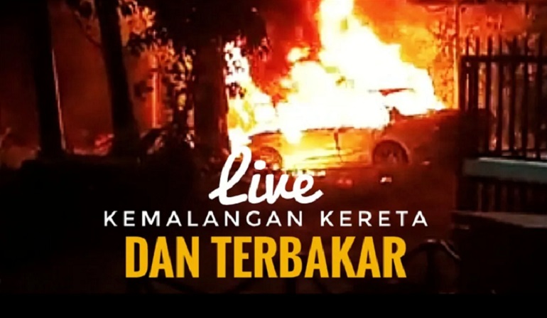3 maut termasuk 2 rentung terlibat kenderaan terbakar dalam nahas selepas terlibat kes samun