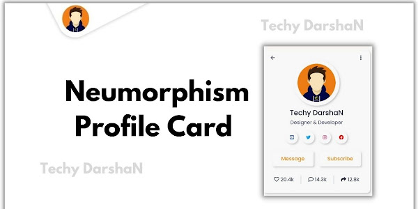 How To  Make a Stylish Neumorphism Profile Card UI Design