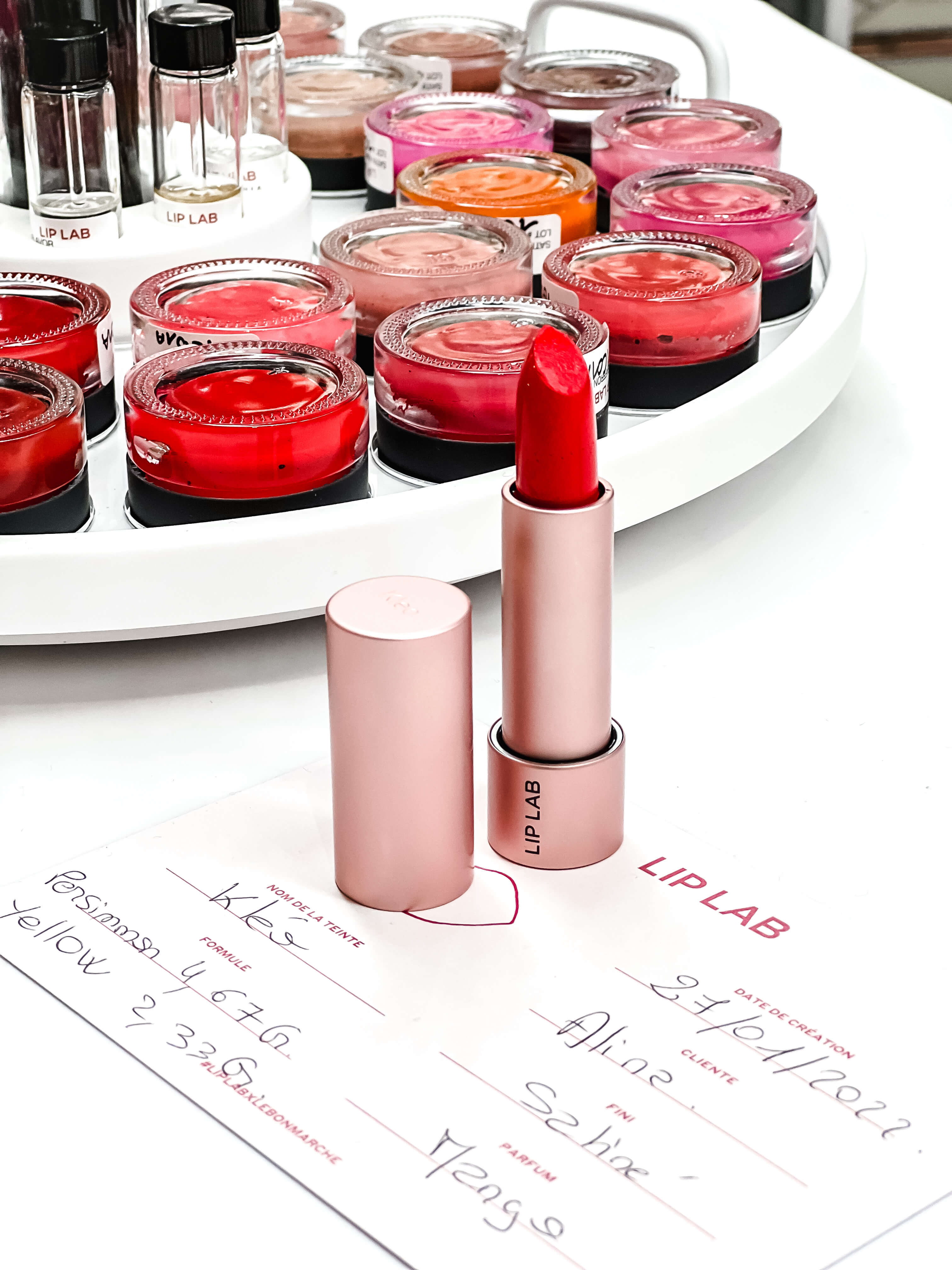 Lip Lab Bon Marché rouge sur mesure