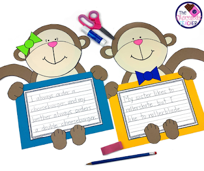 This craft is the perfect way to wrap up your teaching simple and compound sentences lessons. Students will love creating their very own simple sentence monkey and compound sentence monkey to show what they learned.