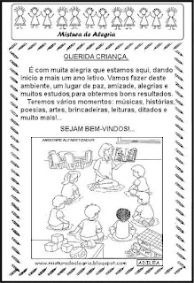 Atividades de volta às aulas