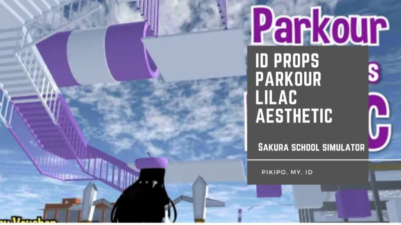 ID Parkour Lilac Aesthetic di Sakura School Simulator