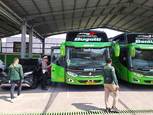 Wujudkan Kamseltibcarlantas Polres Pasuruan Kota Lakukan Rampcheck Kendaraan Bus Umum