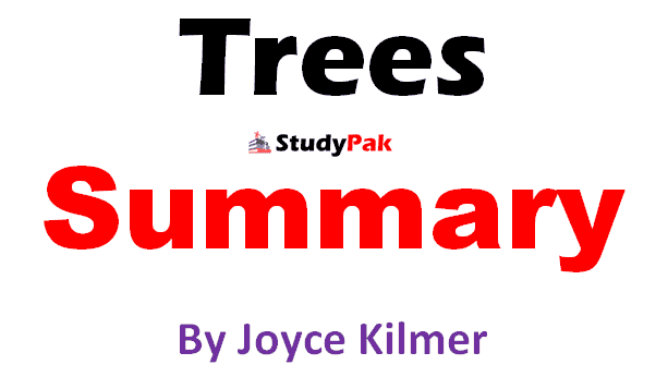 summary of the poem trees by joyce kilmer pdf class 7