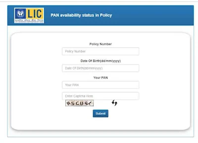 LIC Policy Check with pan number