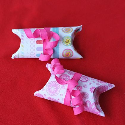 Cardboard Tube Valentine Pillow Boxes