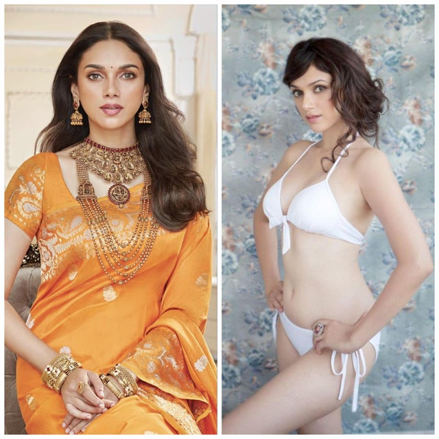 Aditi Rao Hydari saree vs bikini bollywood actress