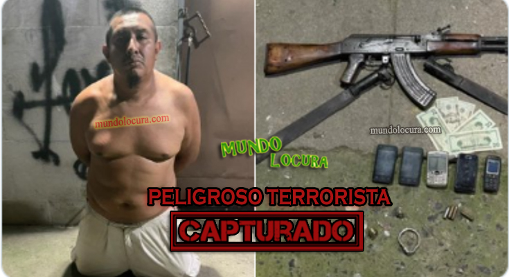 El Salvador: De Rodillas: Asi capturaron los Soldados a alias "Panal" Peligroso terrorista de la MS13: armado con un fusil AK-47, armas blancas, dinero y Celulares