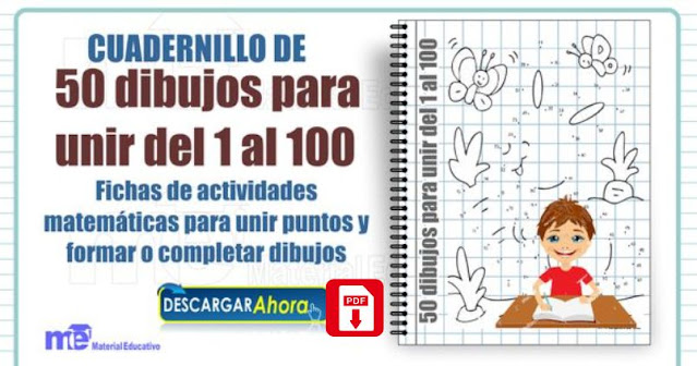 Cuaderno de dibujos para unir puntos del 1 al 100