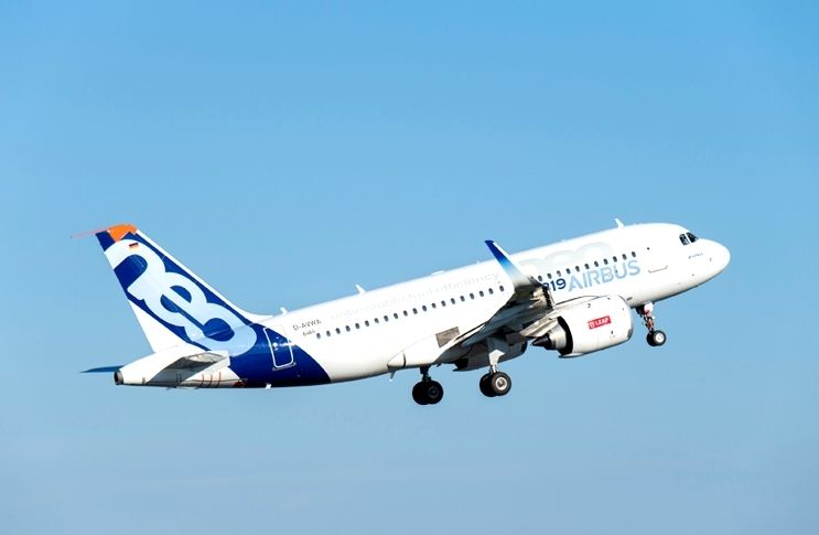 Aeronave de teste Airbus A319Neo, opera com combustível 100% de sustentável