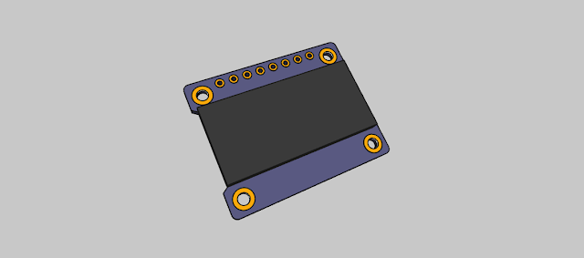 3D Asset of 0.96 Inch 80x160 LCD Screen ST7735 SPI Display Module